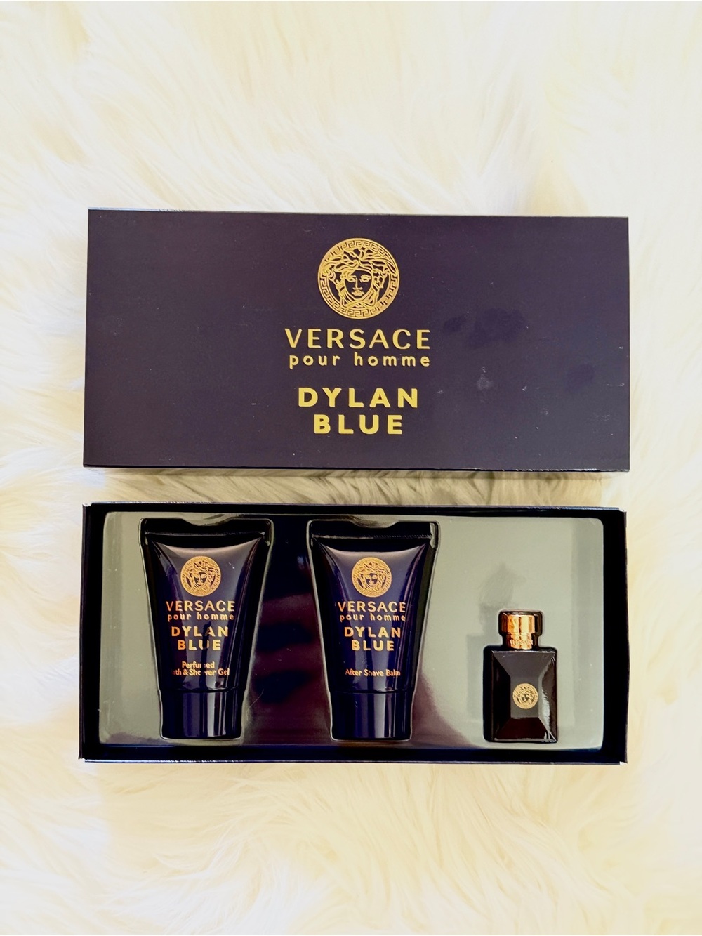 Versace Dylan Blue Set - Dark Blue & Gold